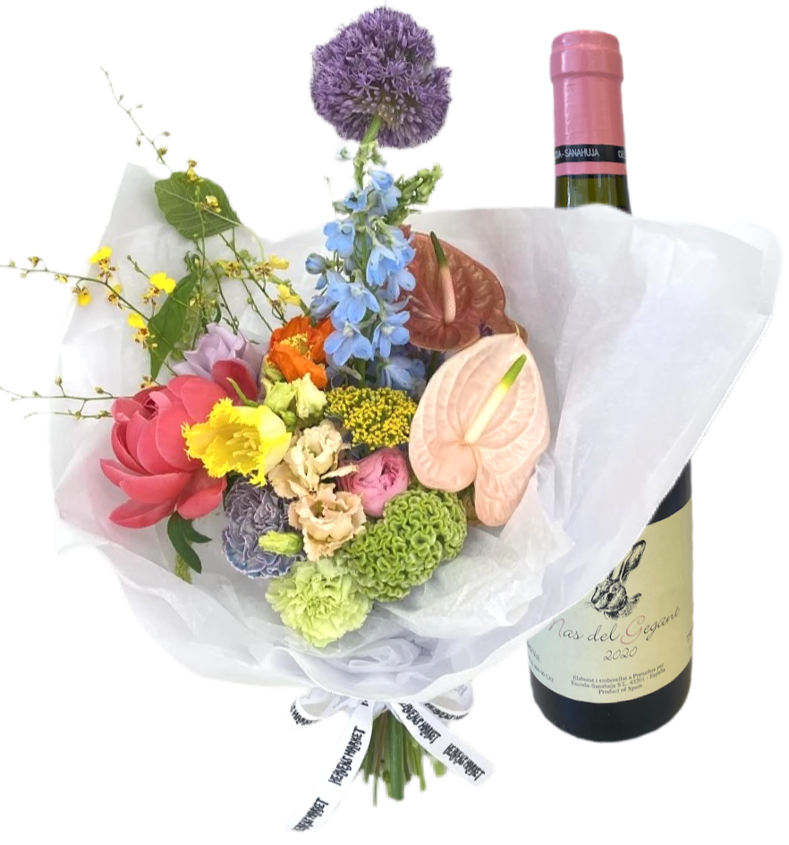 Bouquet and Wine Combo